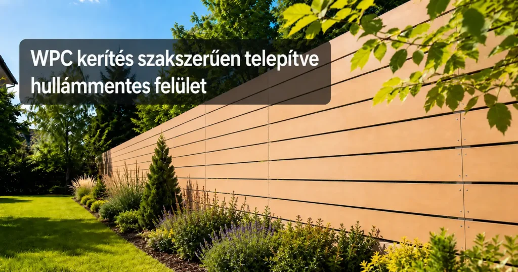 WPC kerítés szakszerűen telepítve - hullámmentes felület