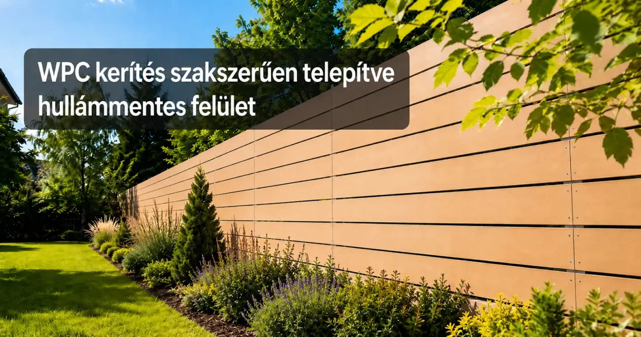 WPC kerítés szakszerűen telepítve - hullámmentes felület
